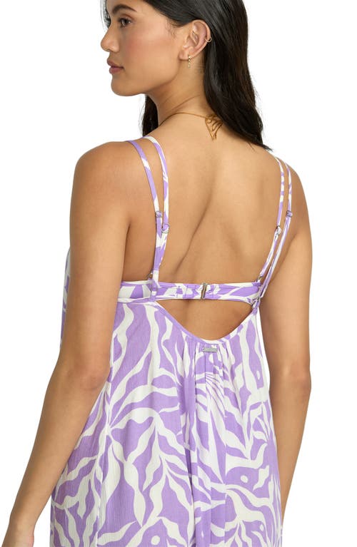 Billabong Beach Vibes Strappy Cover-up Sundress In Purple