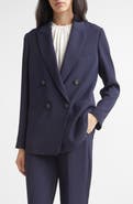 Vince Double Breasted Crepe Blazer