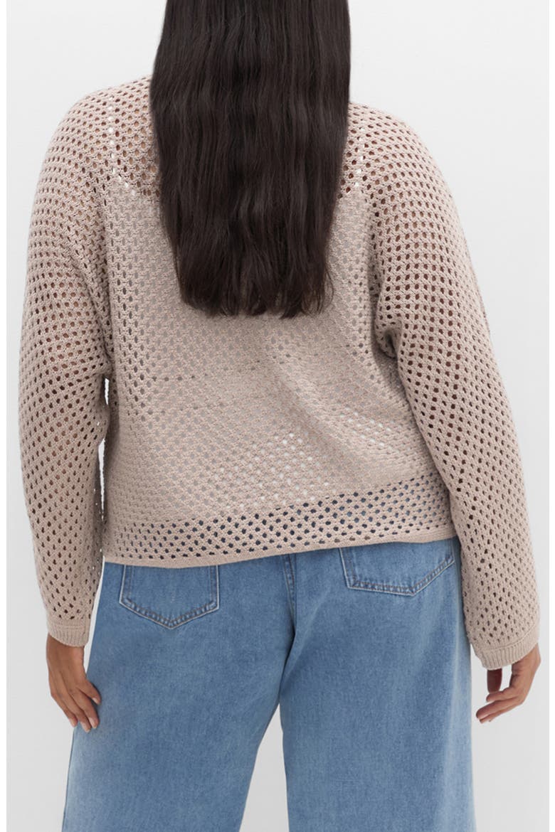 Open Stitch Sweater, Alternate, color, STONE