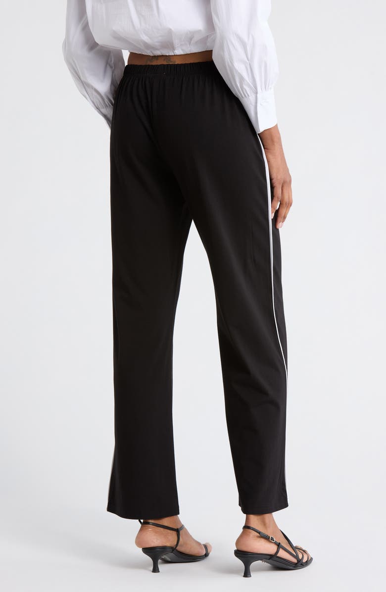 JASON WU Pull-On Wide Leg Pants, Alternate, color, Black/ White Piping