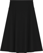 Diciannove A-Line Elastic Waistband Flared Knit Skirt