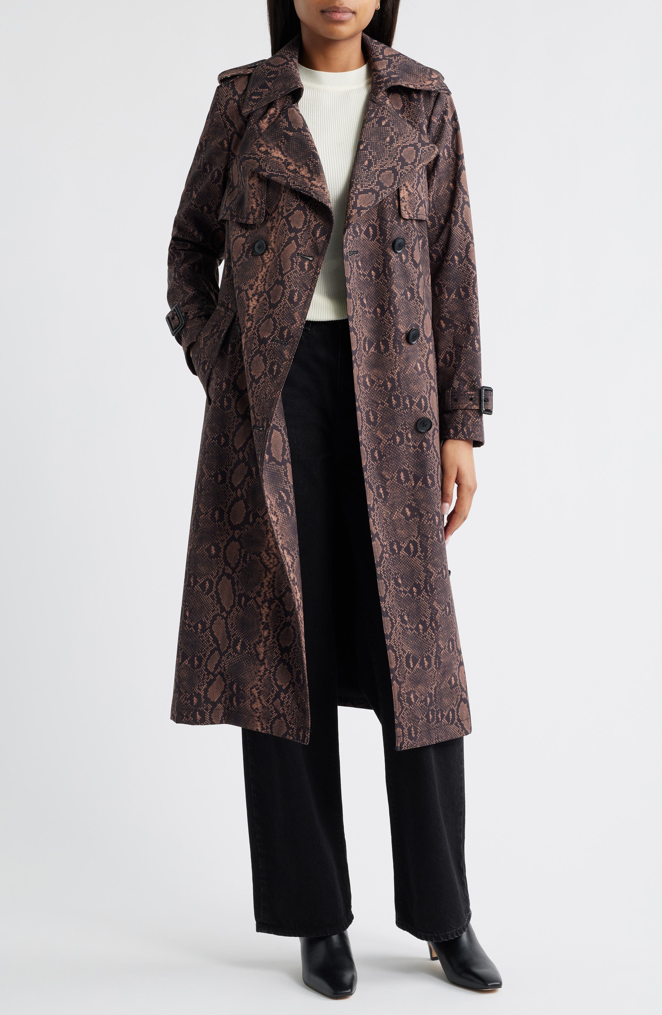 Animal Print Trench Coat (Women) | Nordstrom