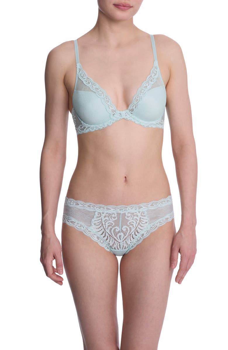 Natori Feathers Hipster Briefs, Alternate, color, Whipped Mint Lace