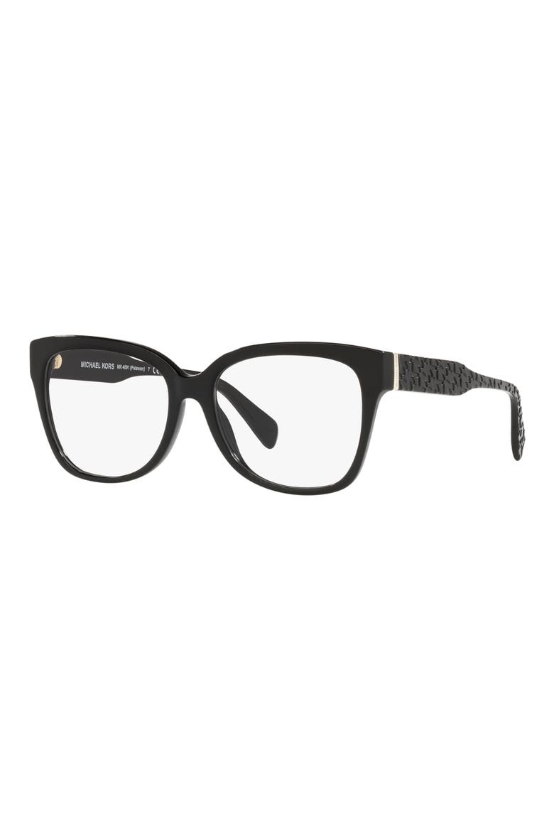 Palawan 54mm Square Optical Glasses, Alternate, color, BLACK