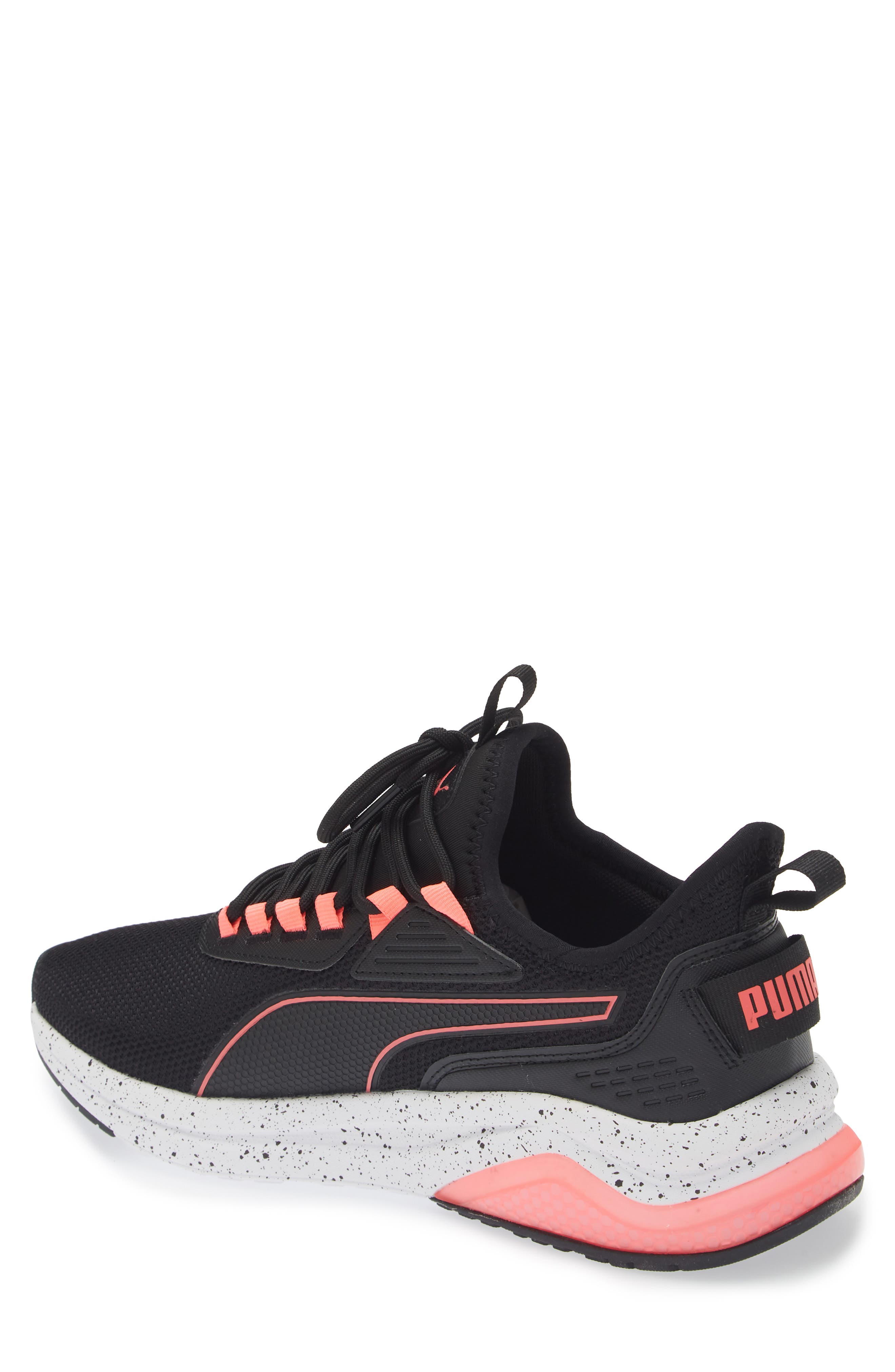 PUMA Amplifier Speckled Sneaker, Alternate, color, Puma Black-Sunset Glow
