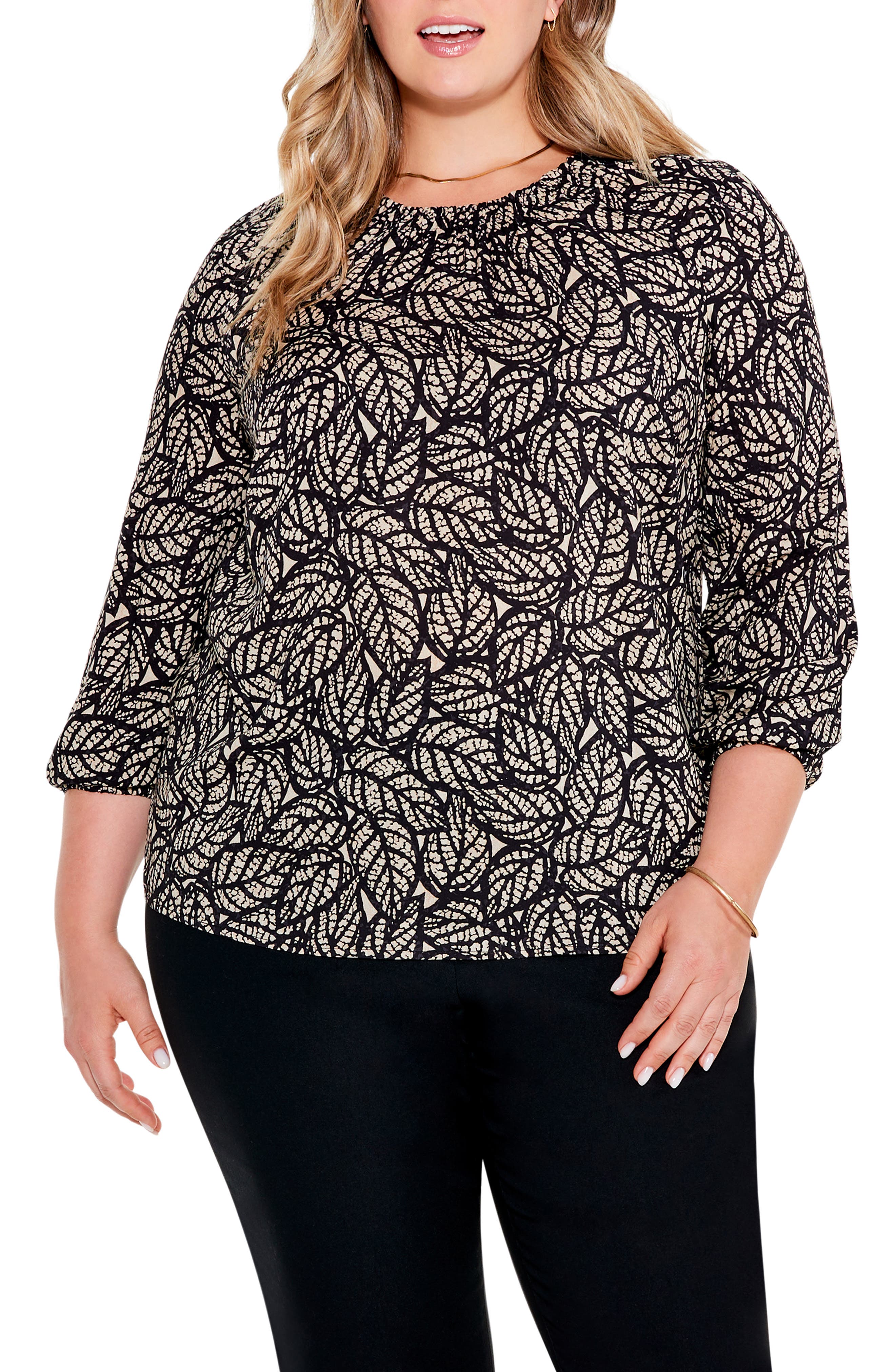 NIC+ZOE Lacy Leaves Top (Women) | Nordstromrack