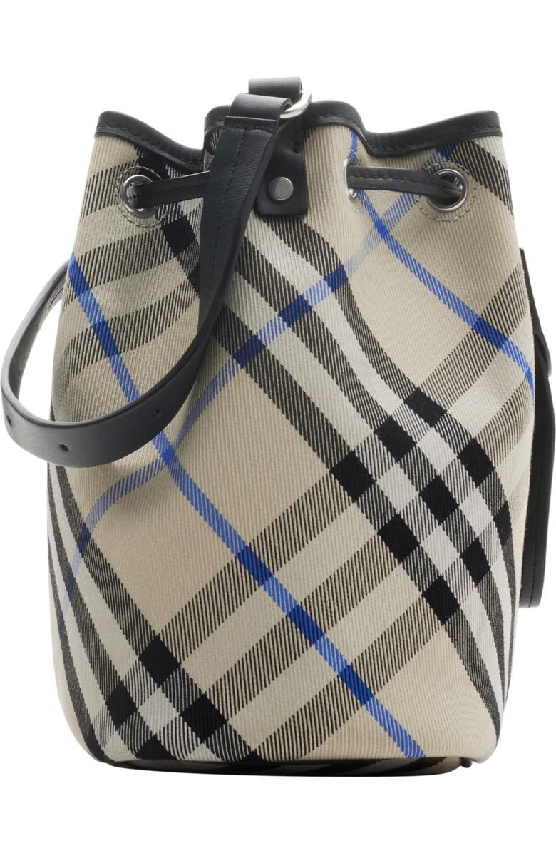 Burberry Mini Check Bucket Bag, Alternate, color,