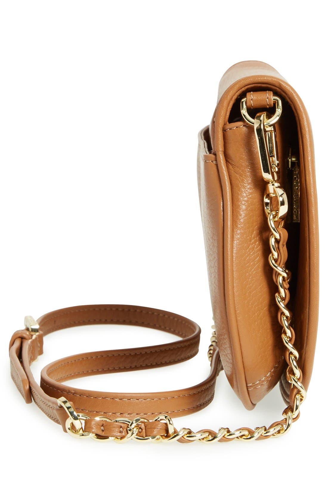 Tory Burch 'Britten' Leather Clutch, Alternate, color, 