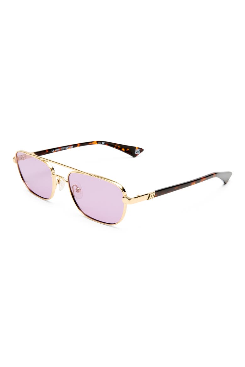 Le Mimi 57mm Aviator Sunglasses, Alternate, color, GOLD / VIOLET MONO