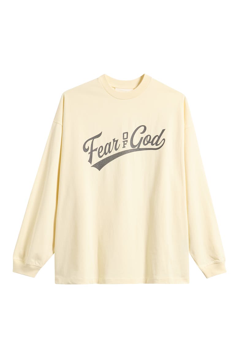Merch Oversize Long Sleeve Cotton Graphic T-Shirt, Alternate, color, CHALK