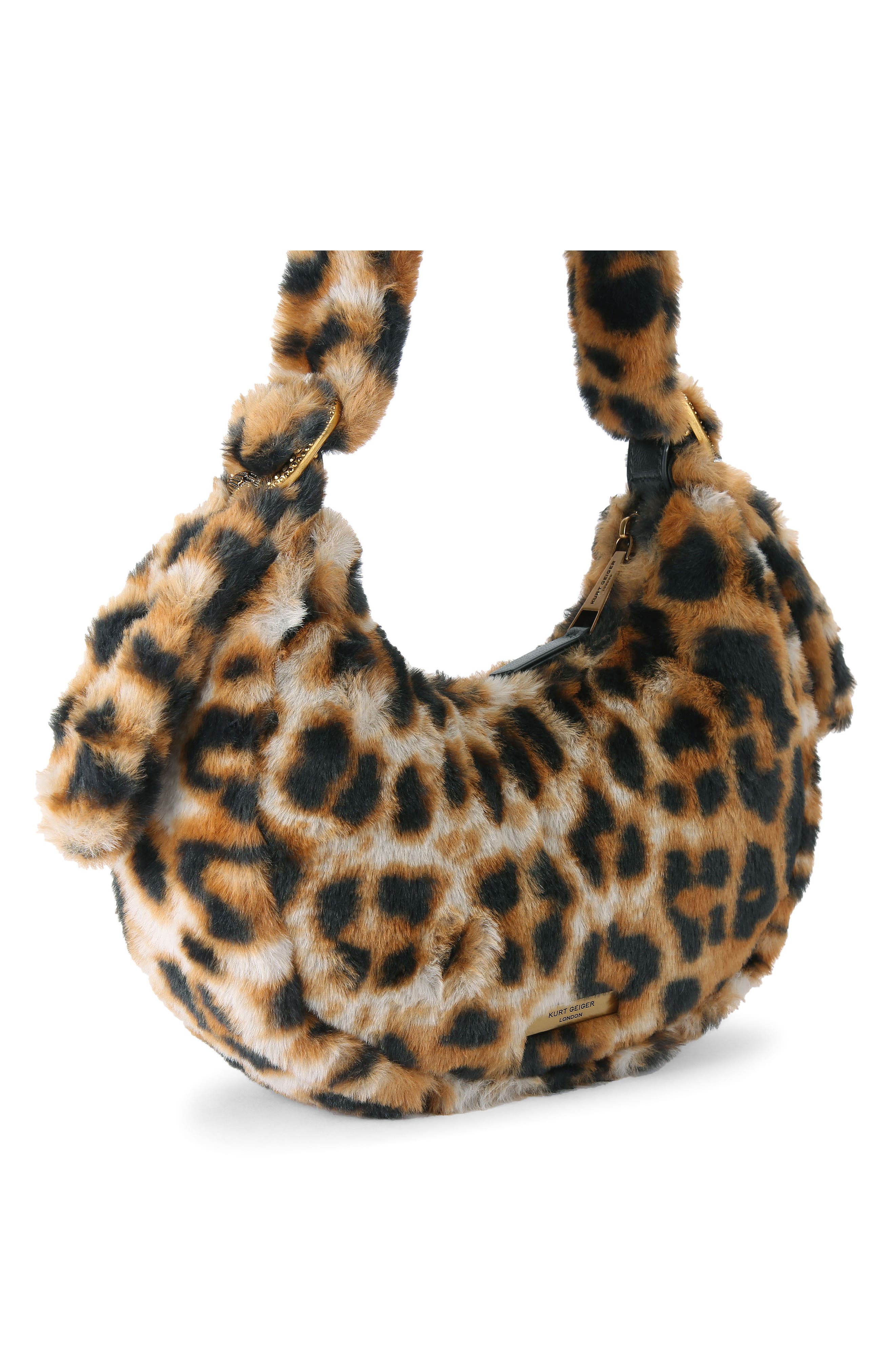 Kurt Geiger London Small Kensington Puff Faux Fur Hobo Bag, Alternate, color, 