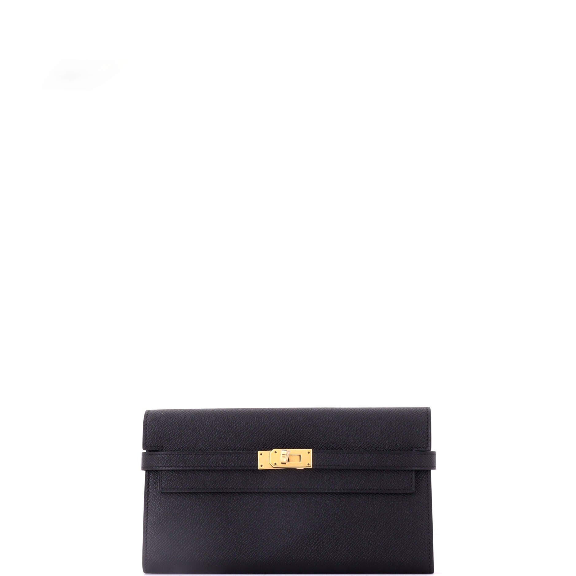 Kelly Wallet Epsom Long, Main, color, Black