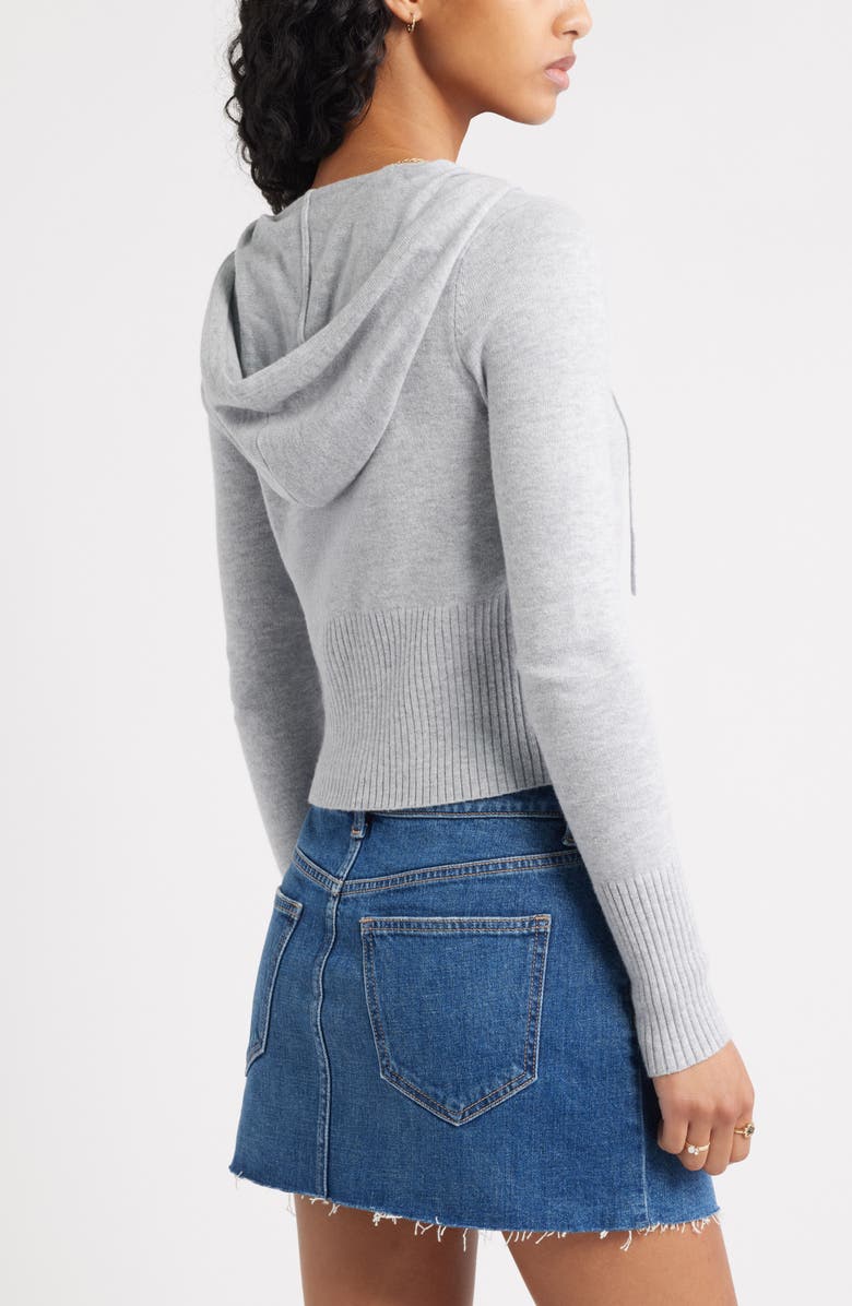 BP. Fitted Cotton Blend Hoodie, Alternate, color, Grey Soft Heather