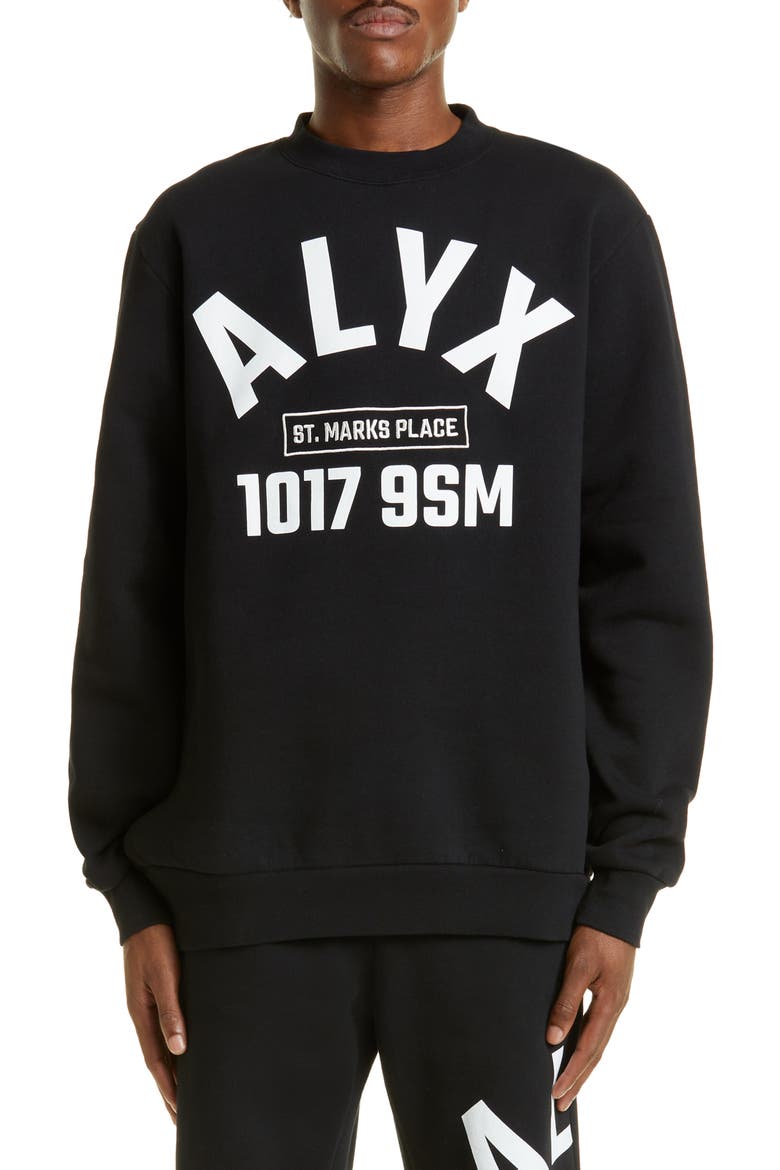 Arch Logo Graphic Sweatshirt, Main, color, BLACK