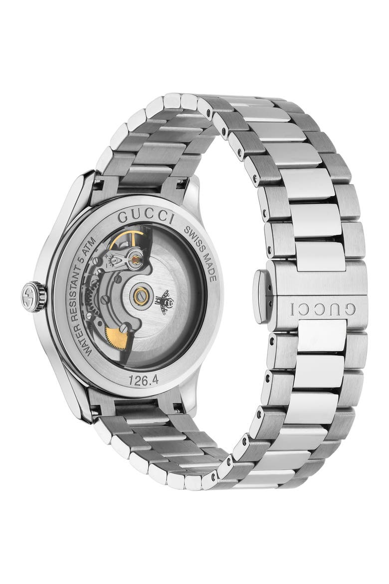 Bee Automatic Bracelet Watch, 38mm, Alternate, color, SILVER