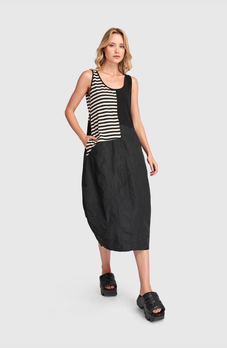 Alembika Motion Tank Cocoon Dress, Alternate, color, Stripes