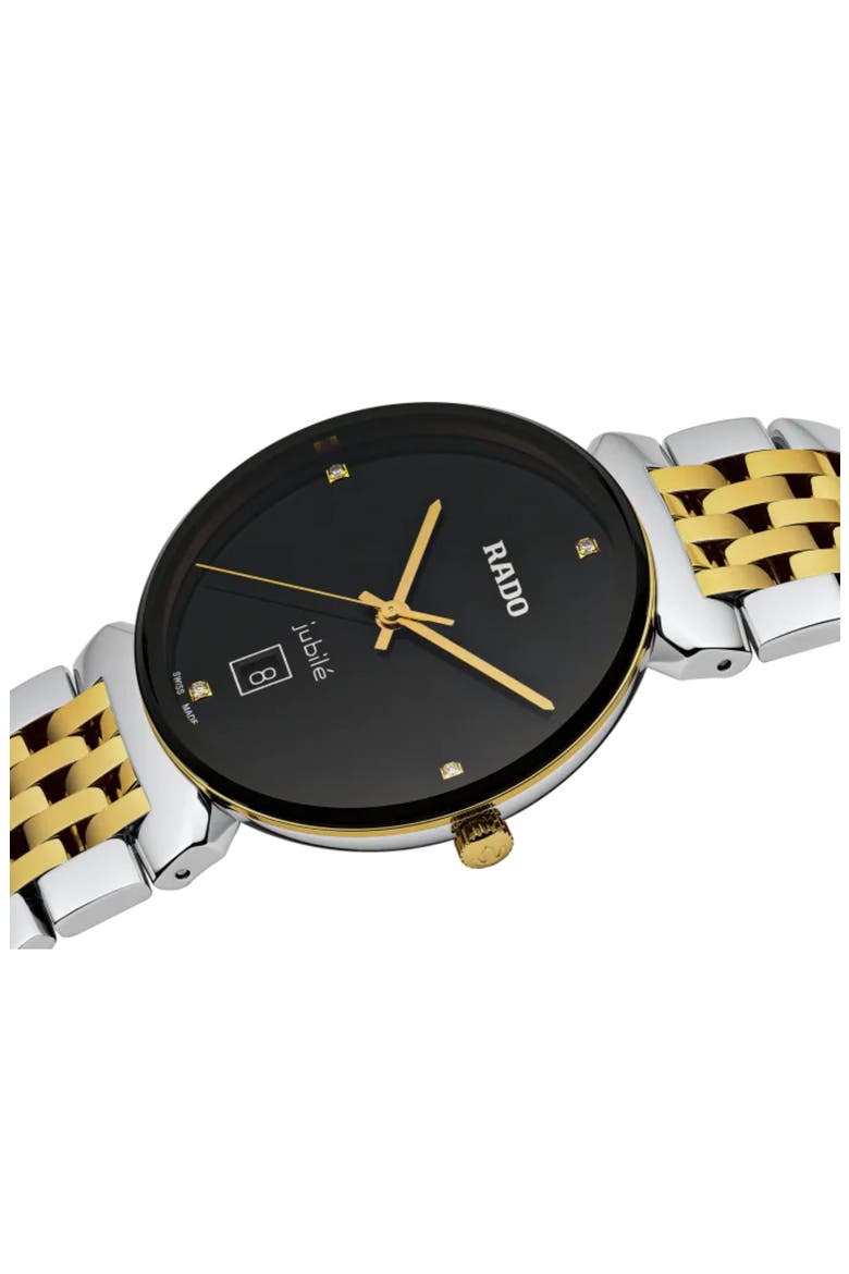 Florence Diamond Bracelet Watch, 37mm, Alternate, color, SILVER / GOLD