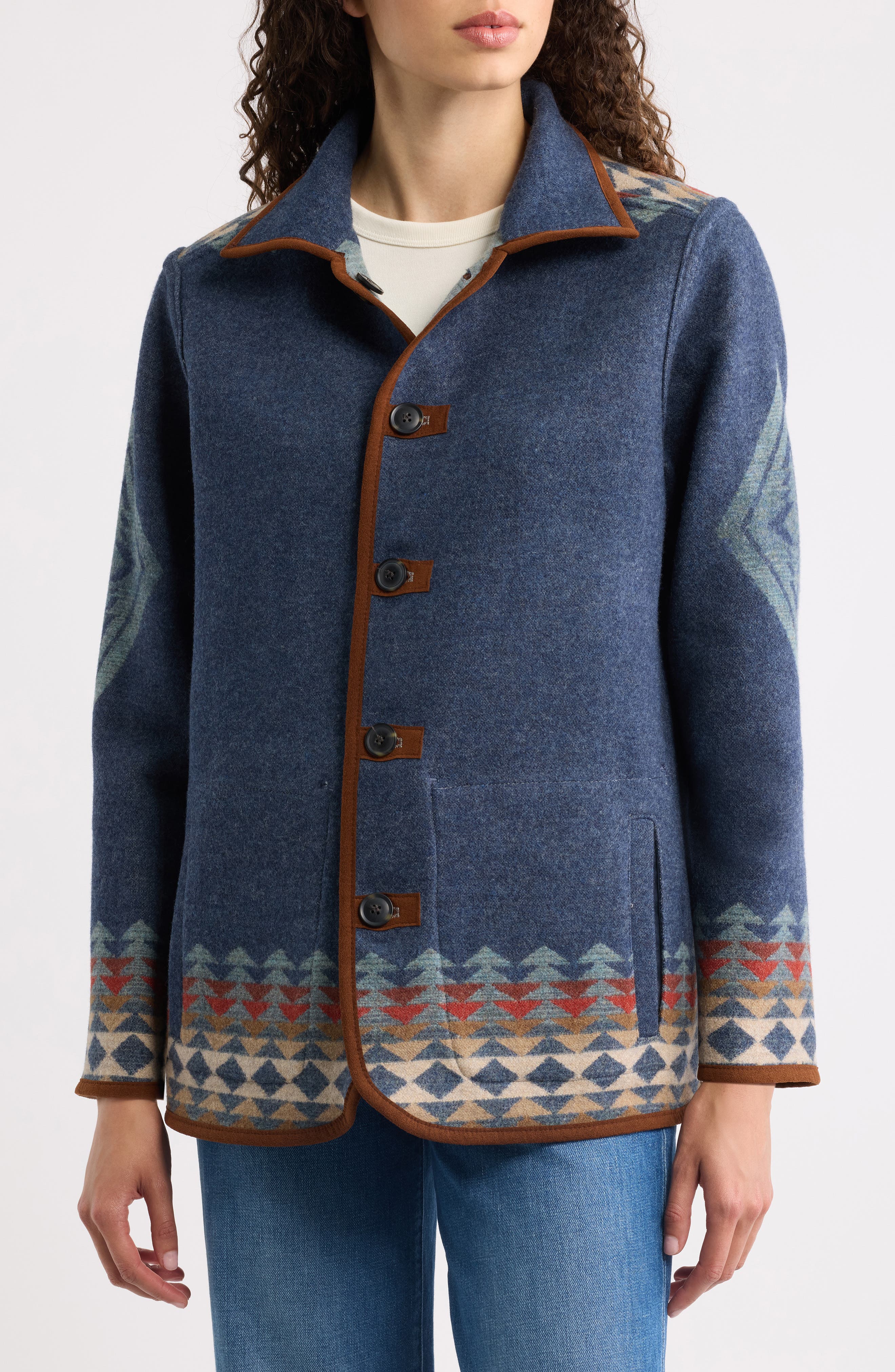 Pendleton Reversible Wool Coat (Women) | Nordstrom