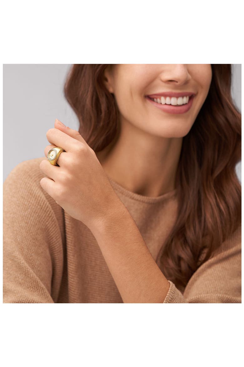 Glitz Crystal Ring Watch, 15mm, Alternate, color, GOLD