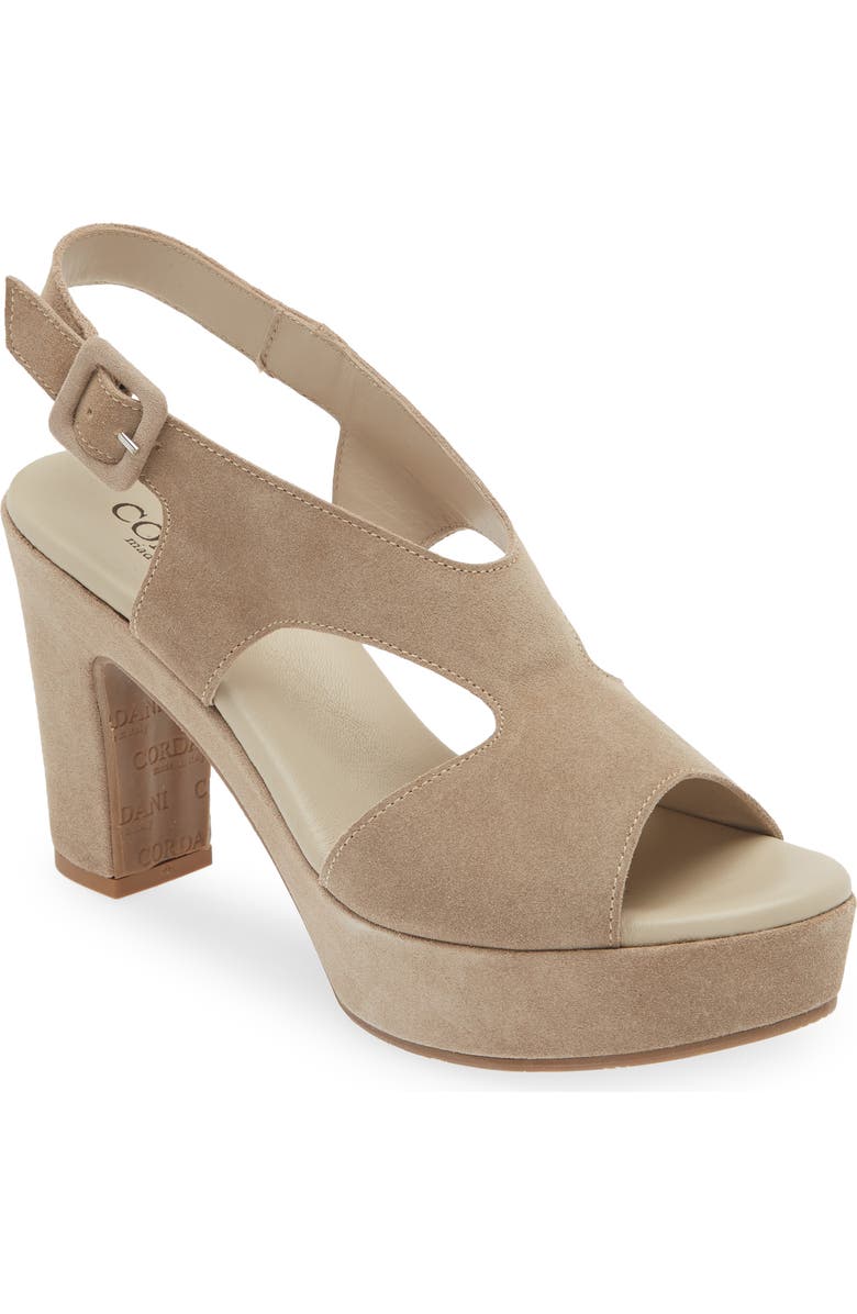 Cordani Taylin Platform Sandal, Main, color, Tortora Suede