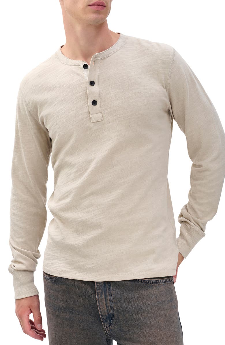 rag & bone Classic Slim Fit Henley, Main, color, Stonewall
