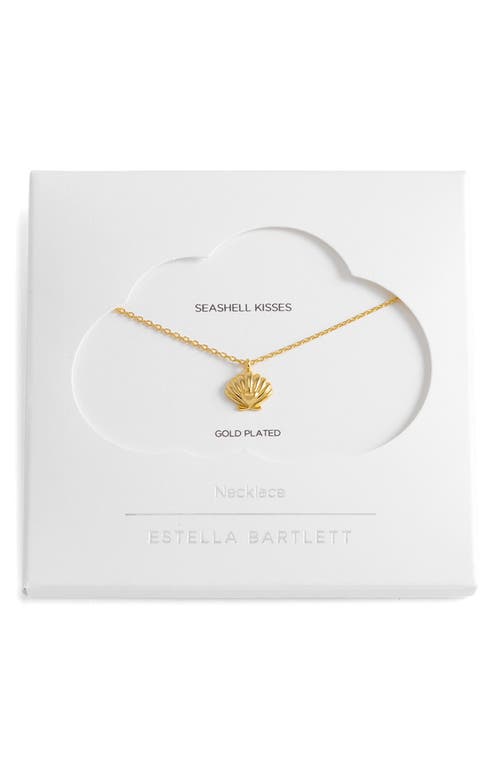 Estella Bartlett Scallop & Heart Pendant Necklace In Gold