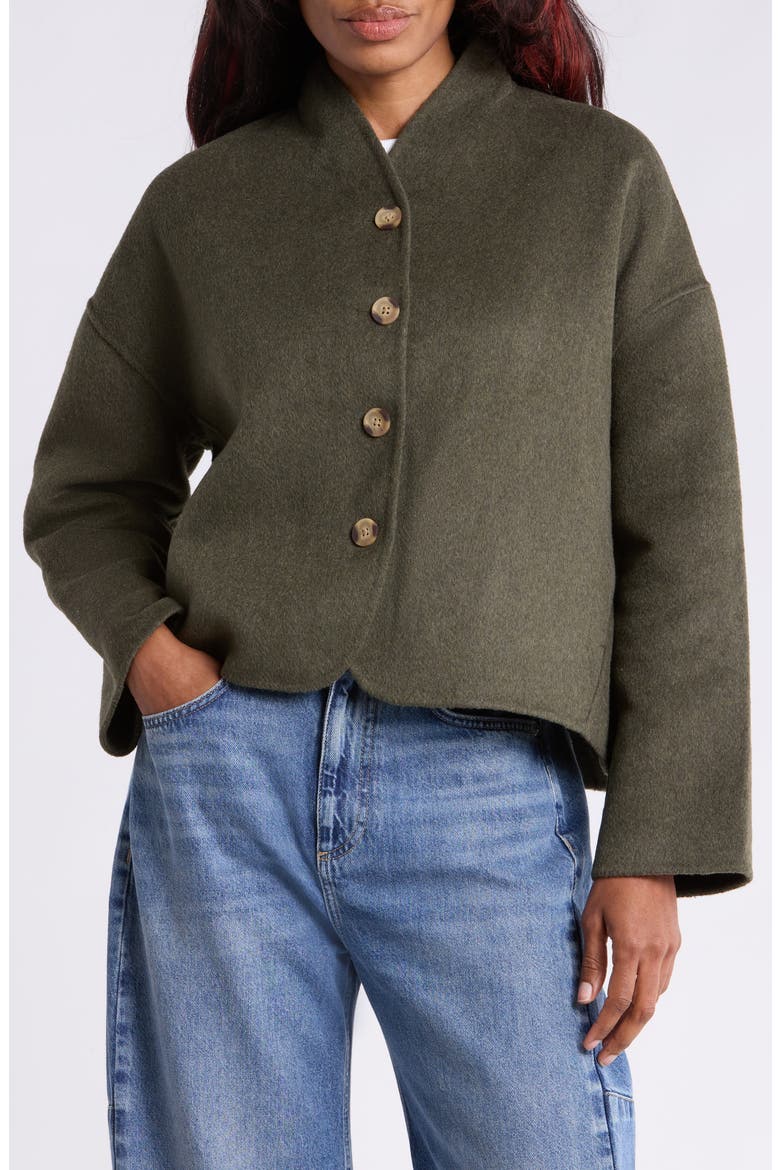 Sherri Wool Blend Jacket, Main, color, ARMY GREEN