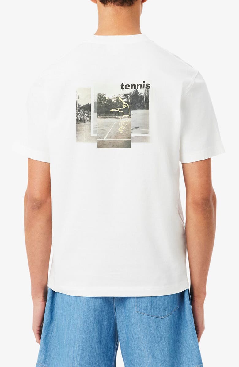 Lacoste Classic Fit Turtle Graphic T-Shirt, Alternate, color, Flour