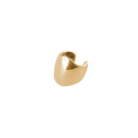Gold Ear Cuff Statement Moon Earring