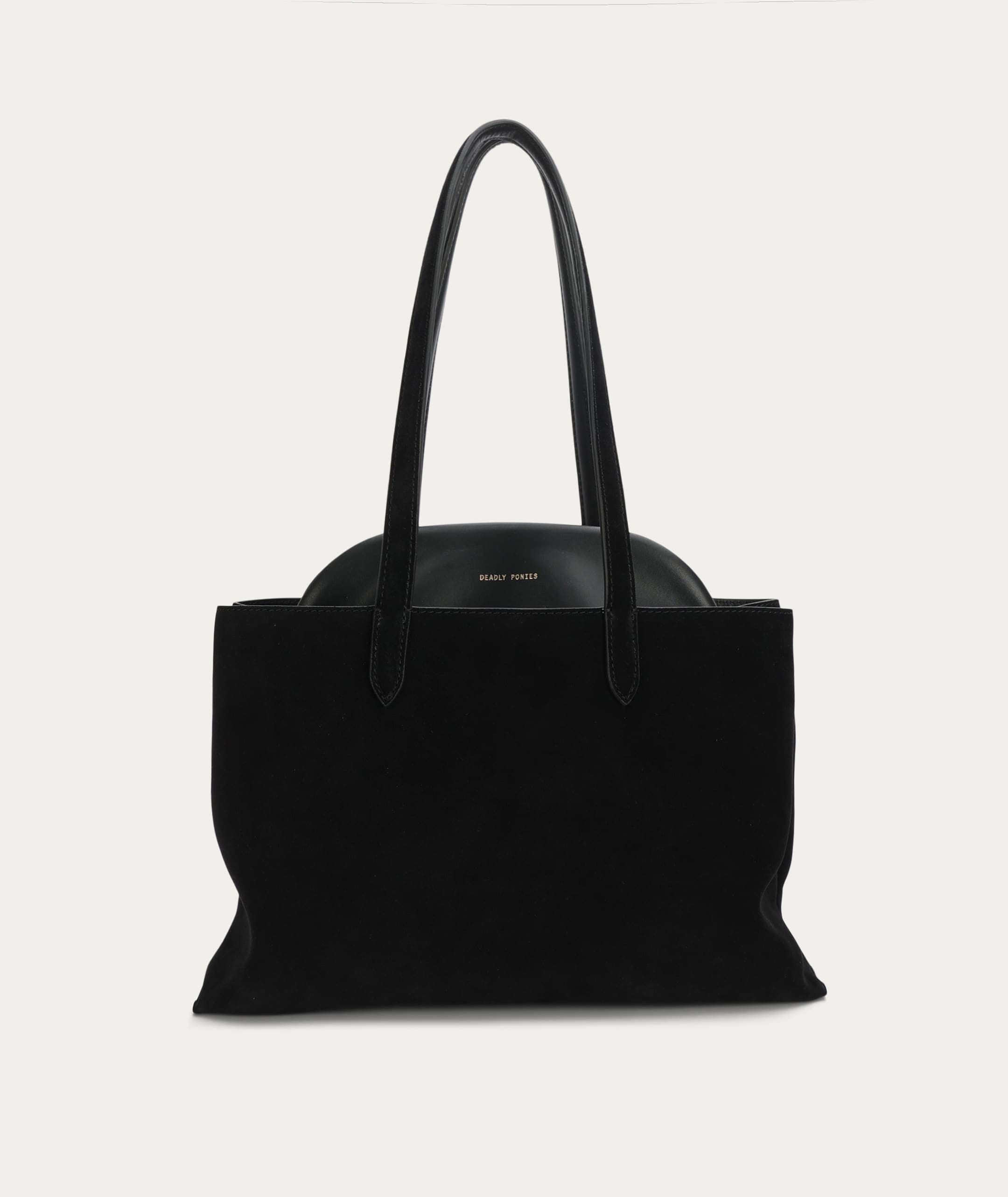 Vault Tote, Main, color, Black Suede