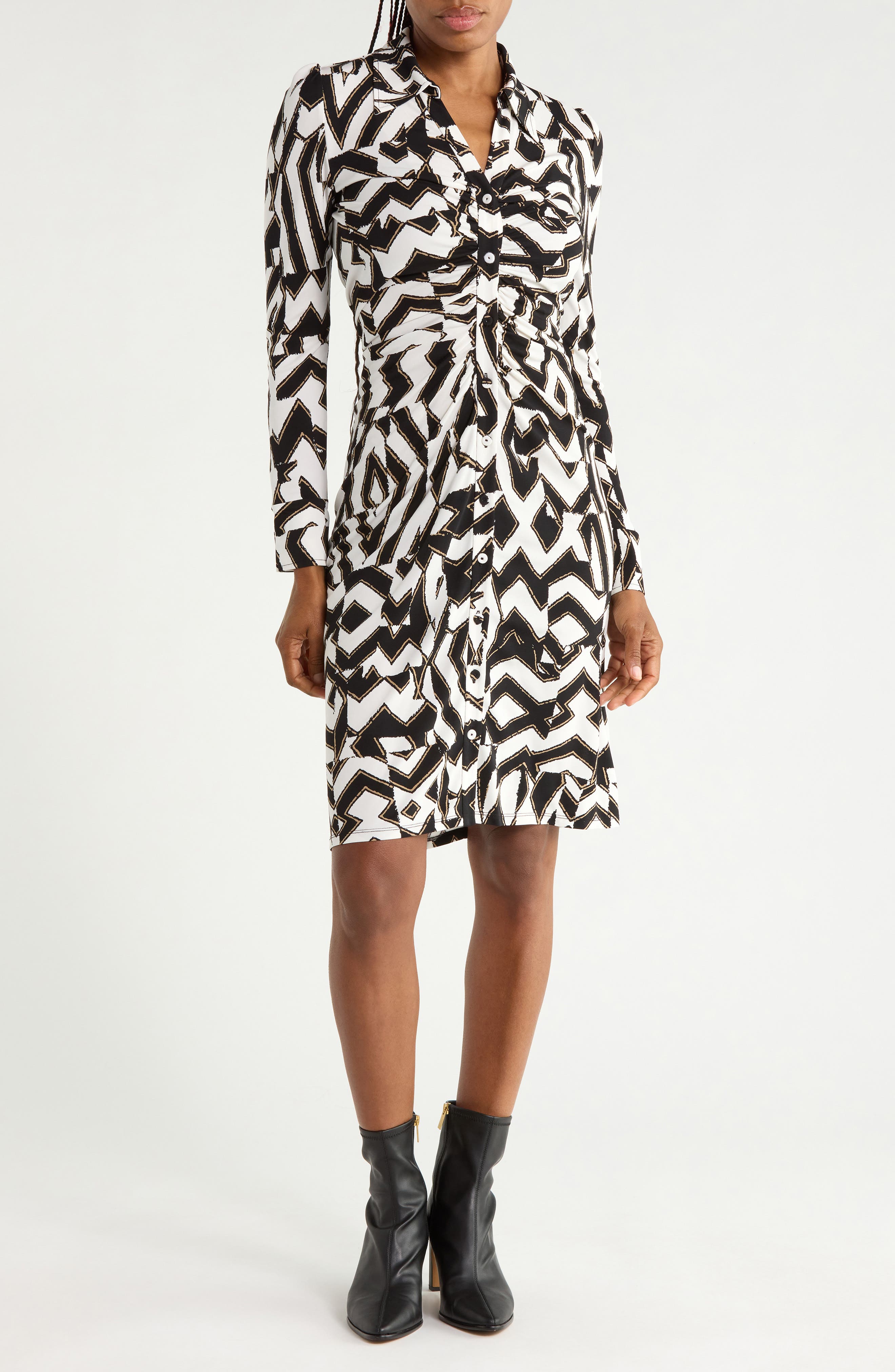 Sheska Ruched Shirtdress