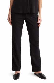 Wool Blend Flannel Pull-On Pants