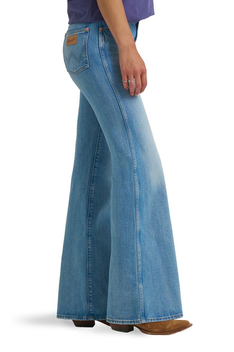 '70s High Rise Flare Jeans, Alternate, color, SOFT OCEAN