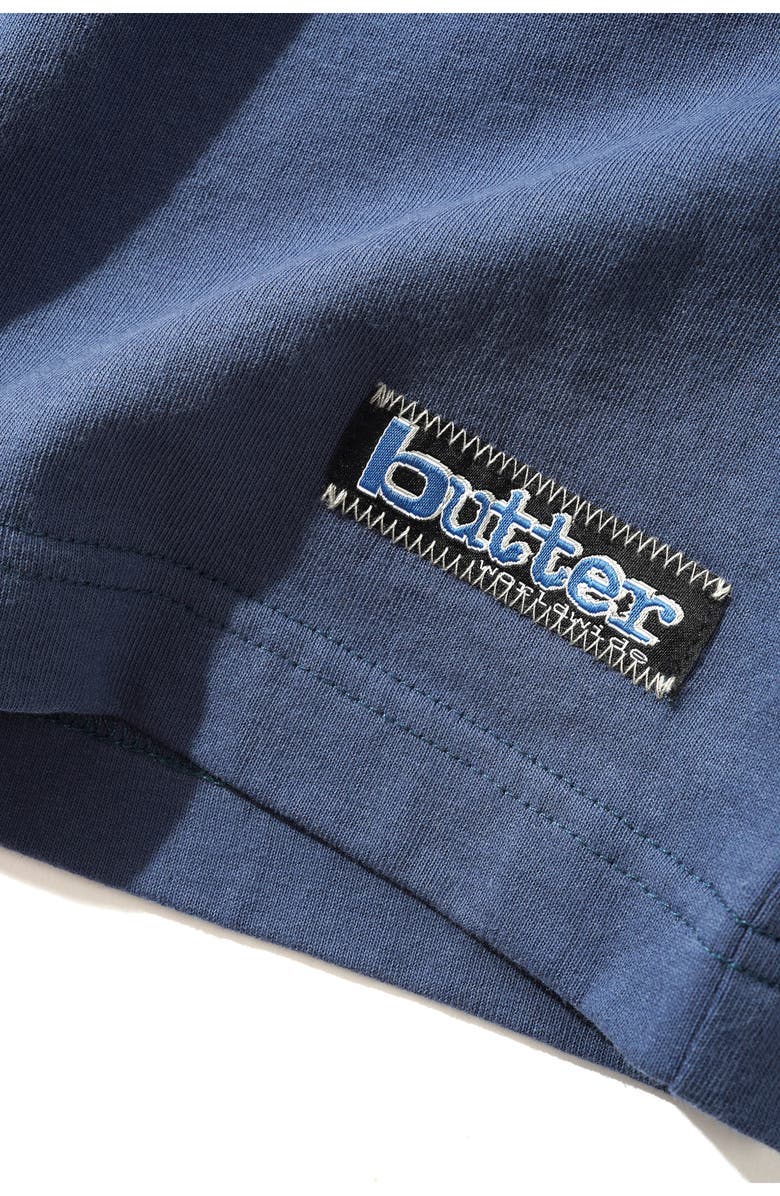 Butter Goods Worldwide Paneled T-Shirt, Alternate, color, Denim