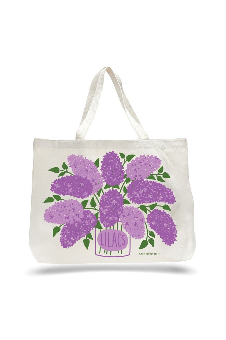 Lilac Candle & Tote Gift Set, Alternate, color, Purple