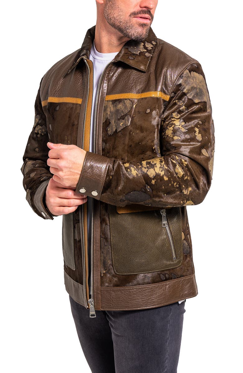 Maceoo Ascension 0022 Leather 
Genuine Calf Hair Jacket, Alternate, color, 