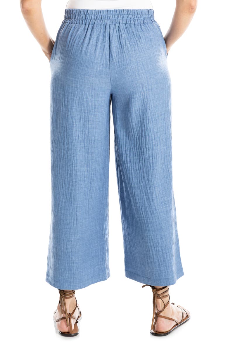 Textured Wide Leg Pants, Alternate, color, H CHAMBRAY