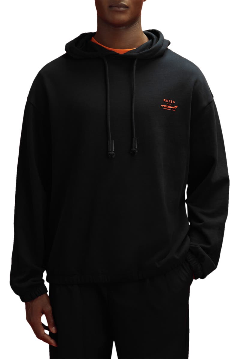 Reiss x McLaren Formula 1 Team Collection Jools Cotton Graphic Hoodie, Main, color, 