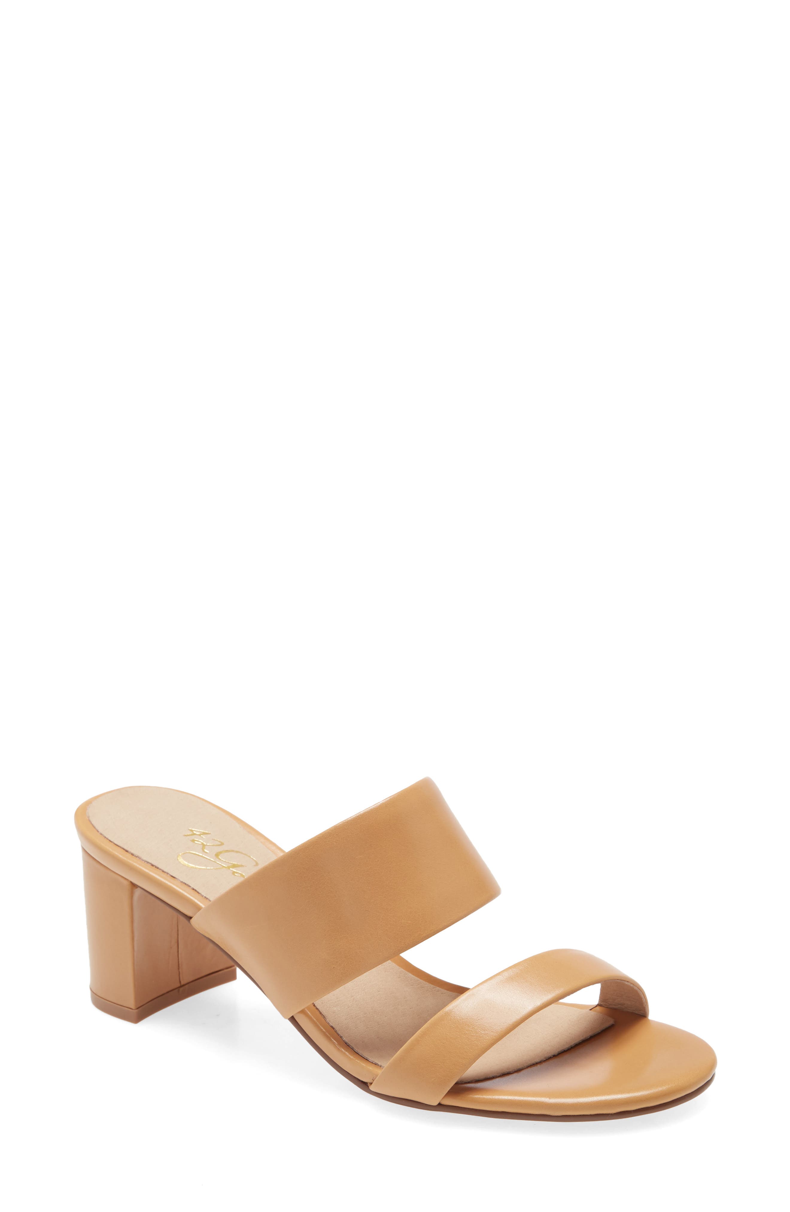 Liya Slide Sandal, Main, color, ALMOND