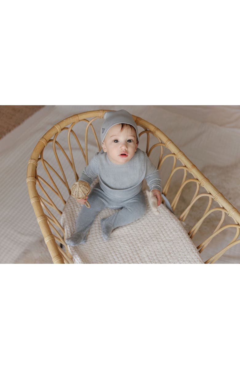 Ely's & Co. Velour Stripe Collection - Footie, Alternate, color, Light Blue