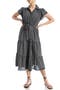Floral Tie Front Shirtdress