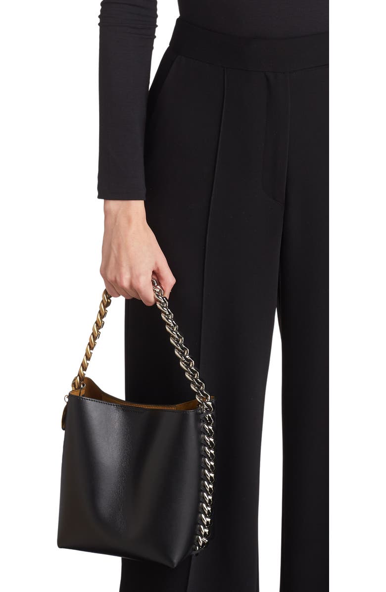 Stella McCartney Frayme Faux Leather Bucket Bag, Alternate, color,