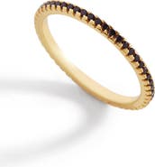 Mint & Lily Black Cubic Zirconia Eternity Stacking Ring