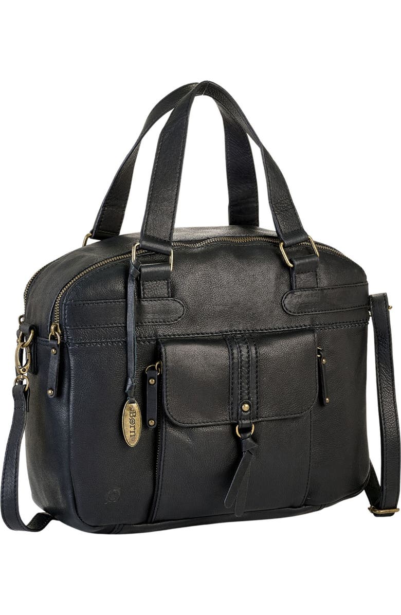 Børn Large Leather Organizer Satchel, Alternate, color, Black