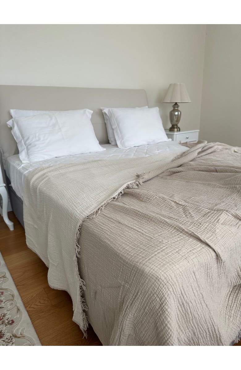 Olive & Linen Soho Supersoft Blanket, Alternate, color, 