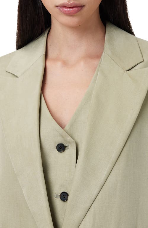 Allsaints Averie Blazer In Sage Green