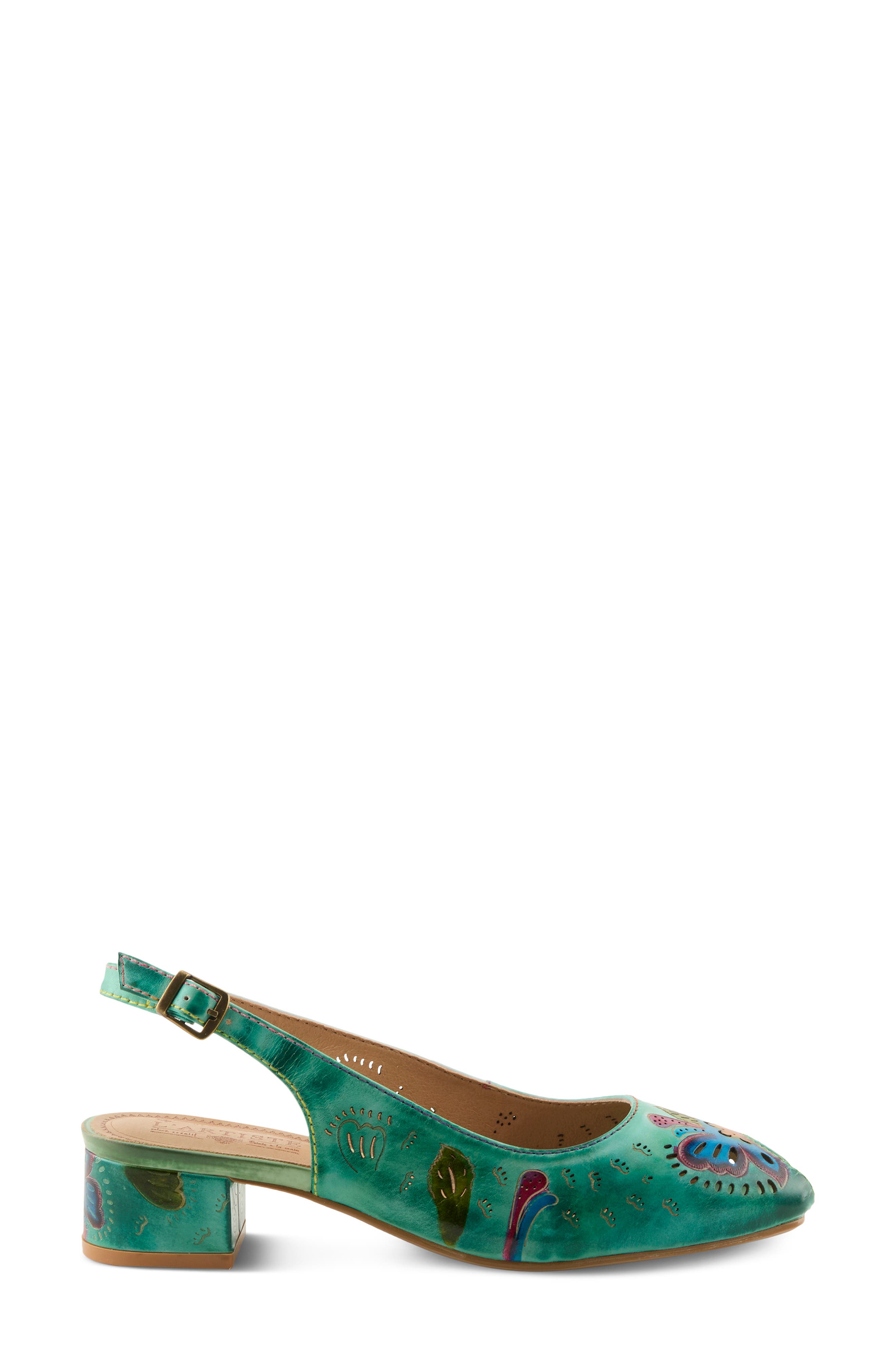 Streetpeep Slingback Peep Toe Sandal, Alternate, color, MINT GREEN MULTI