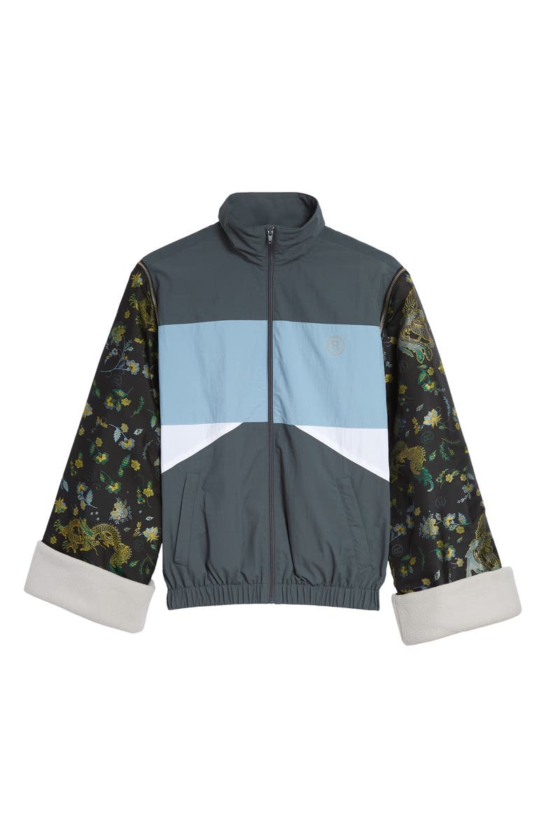 Martine Rose Convertible Jacquard Sleeve Track Jacket, Main, color, 