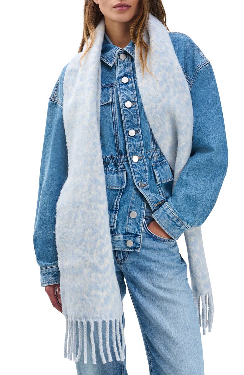 rag & bone Nora Twisty Fringe Scarf, Alternate, color, Sky Blue