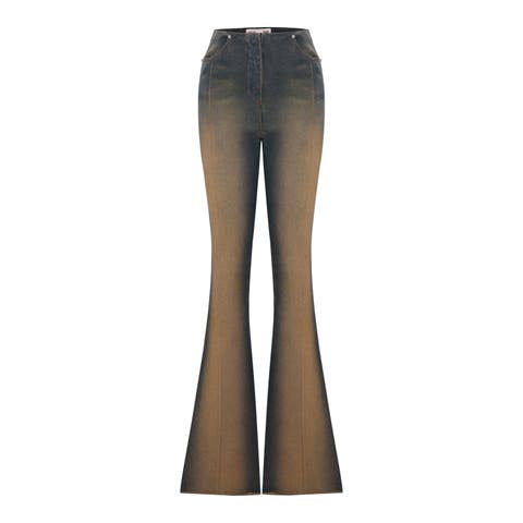 Cotton Coated Flare Pant